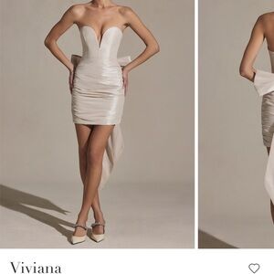 Viviana Strapless Dress in Elegant Cream